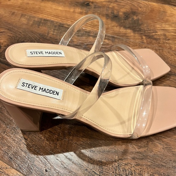 Steve Madden Shoes | Nwot Steve Madden Lilah Clear Heels | Color: Cream/Tan | Size: 8.5 | Ursoul4clothes's Closet